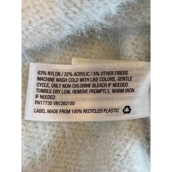 A New Day Womens Pullover Sweater Round Neck Long Sleeve White Size Medium - Picture 11 of 12